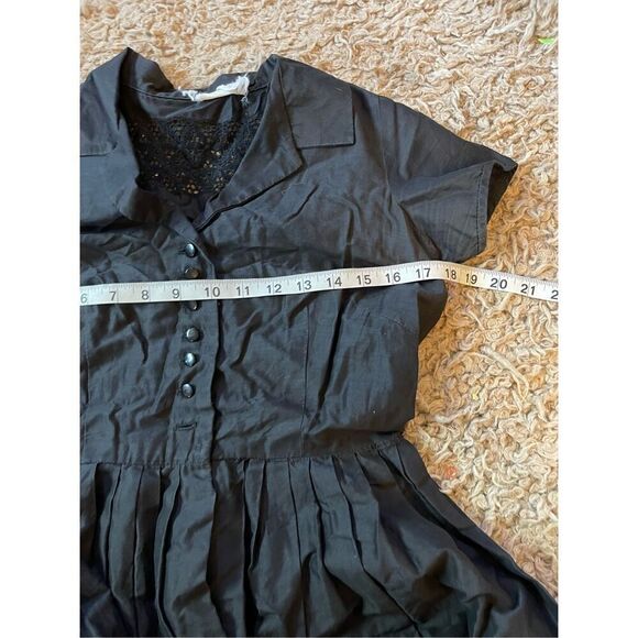 Vintage eyelet lace embroidered‎ shirt dress size small - Picture 6 of 7